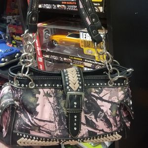 Pink camo purse